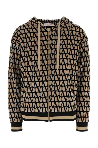Valentino Iconographer Canvas Sweatshirt Hooded In Printed