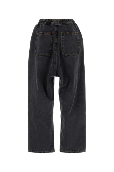 Y/project Y Project Women Charcoal Denim Jeans In Grey