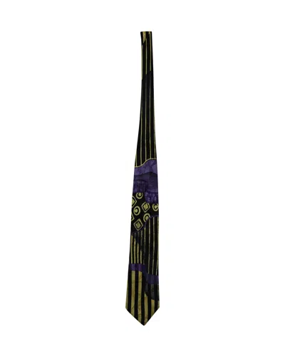 Versace Printed Tie In Multicolor Silk In Multi