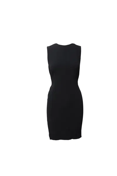 Stella Mccartney Miracle Sleeveless Compact Knit Mini Dress In Black