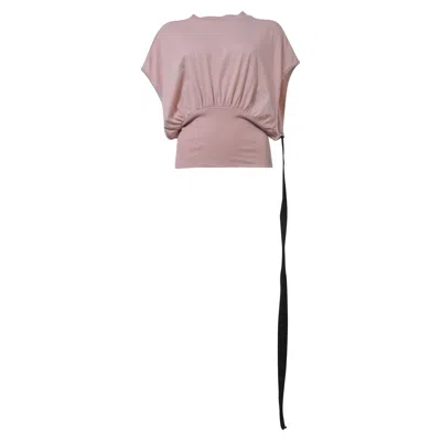 Rick Owens Drkshdw Tommy Cropped Blouse In Pink Cotton In Pink