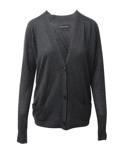 Isabel Marant Cardigan In Dark Grey Cashmere In Grey