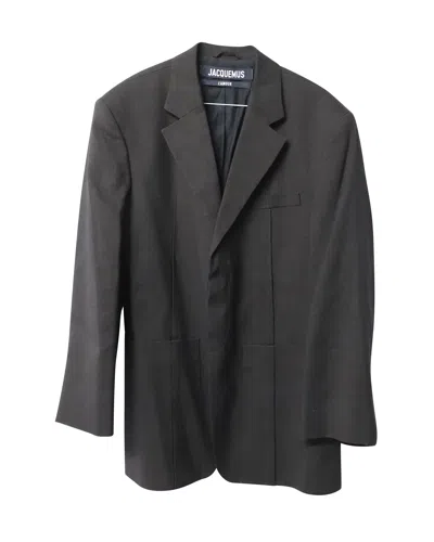 Jacquemus Woman Blazer Black Size 6 Virgin Wool In Black