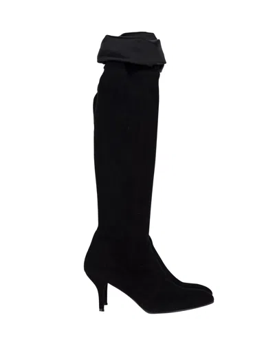 Stuart Weitzman Tieland Over-the-knee Boots In Black Suede In Black