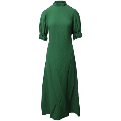 Emilia Wickstead Mimi Cut-out Cloqué Dress In Green Viscose In Green