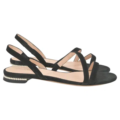 Nicholas Kirkwood Casati Pearl-heeled Sandals In Black Suede In Black