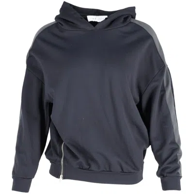 Iro Zipper Detail Hoodie In Navy Blue Polyamide In Blue