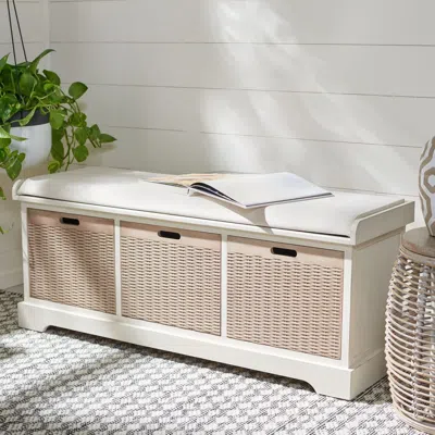 Safavieh Landers 3 Drawer/cushion Storage Bench