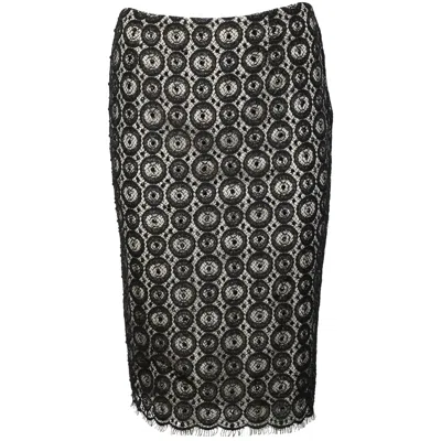 Diane Von Furstenberg Dvf Misty Beaded Midi Skirt In Black Nylon In Black