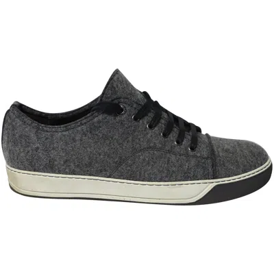 Lanvin Dbb1 Felt Low-top Sneakers In Grey Wool In Grey