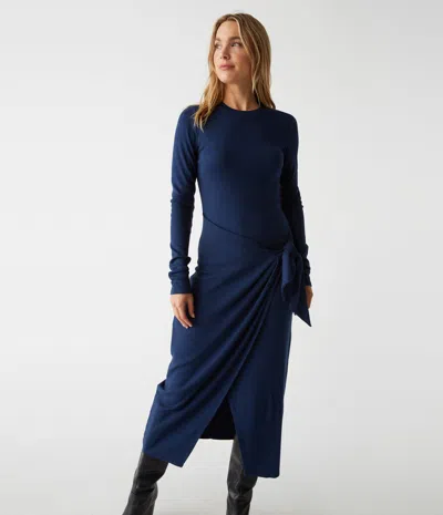 MICHAEL STARS YESSENIA FAUX WRAP MIDI DRESS 