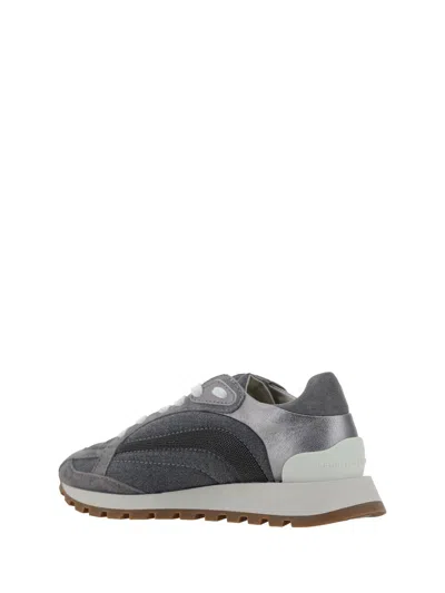 Shop Brunello Cucinelli Sneakers In Grey