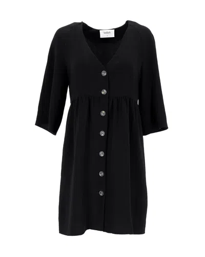 Ba&sh Buttoned Dress In Black Polyester In Black