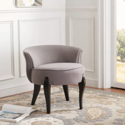 Safavieh Mora French Leg Linen Vanity Chair