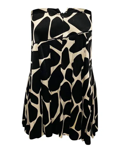 Moschino Cheap And Chic Pleated Skirt In Animal Print Rayon In Multi