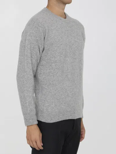 Roberto Collina Wool And Cashmere Crewneck Sweater In Grey