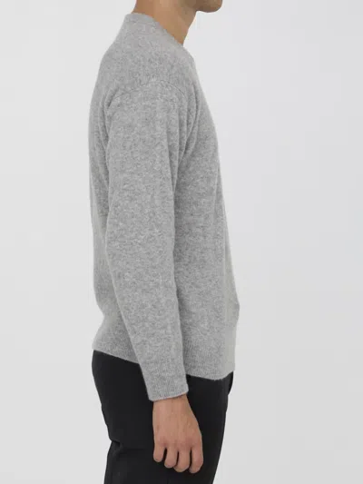 Roberto Collina Wool And Cashmere Crewneck Sweater In Grey