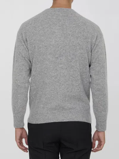 Roberto Collina Wool And Cashmere Crewneck Sweater In Grey