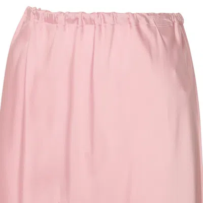 Jil Sander Pink Midi Skirt In Marshmallow