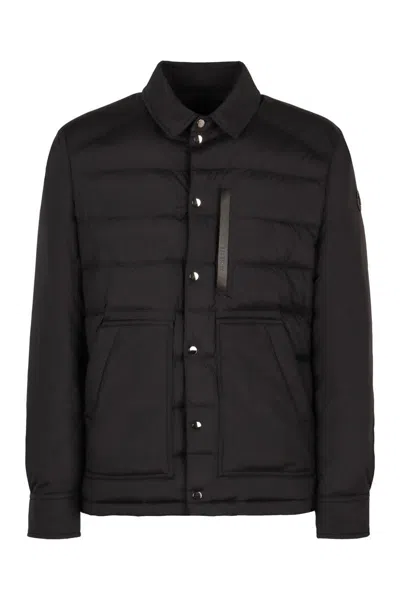 Shop Moncler Bassies Nylon Jacket In Black