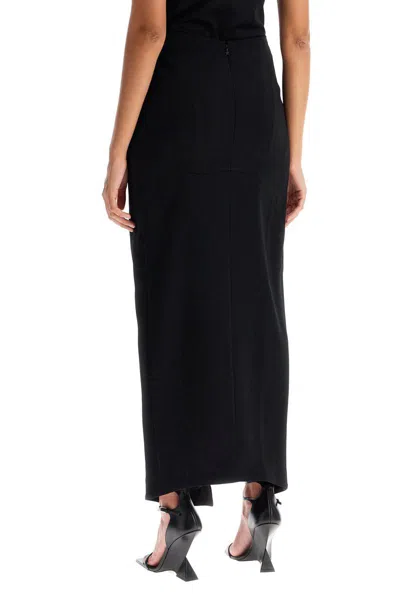 Mugler Heavy Fluid Midi Skirt In Black