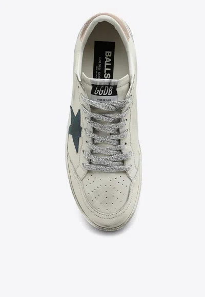 Shop Golden Goose Db Ball Star Distressed Leather Sneakers In White