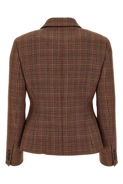 Prada Galles Printed Blazer In Multicolor