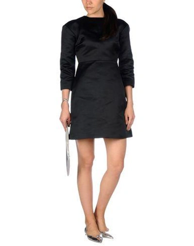 Shop Rochas Short Dress In Black