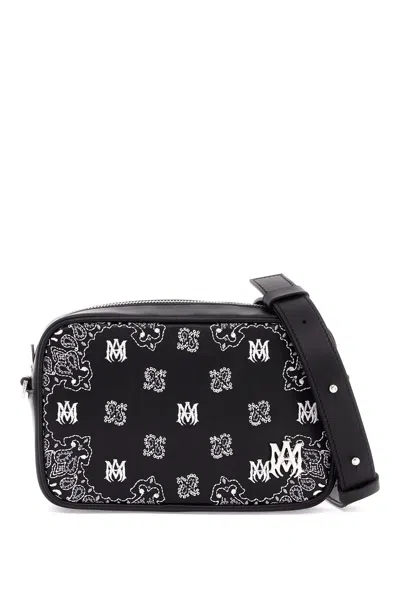 Shop Amiri 'bandana Embroidered Camera Bag With