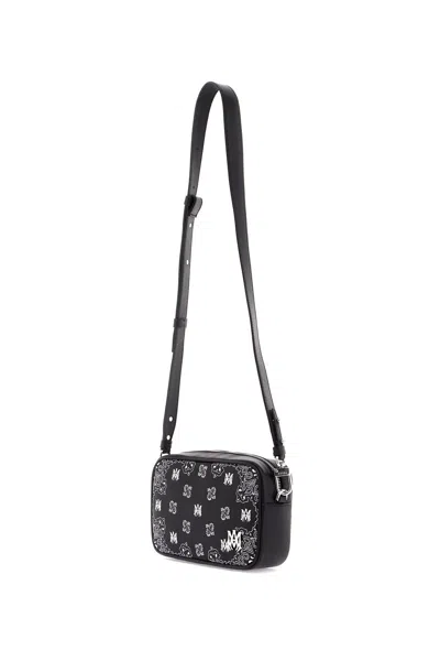 Shop Amiri 'bandana Embroidered Camera Bag With