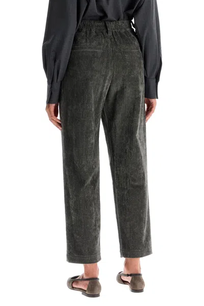 Shop Brunello Cucinelli Cropped Corduroy Pants