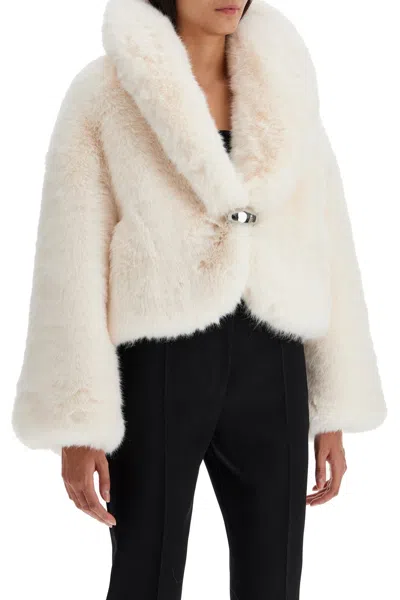 Shop Giuseppe Di Morabito Short Faux Fur Jacket