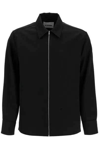 Shop Jil Sander Zippered Overshirt