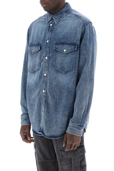 Shop Marant Tailly Denim Overshirt