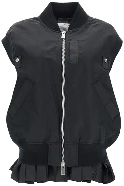 Shop Sacai Layered Nylon Vest For Outdoor