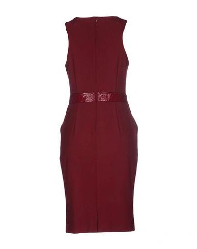 Shop Emporio Armani Knee-length Dress In Maroon