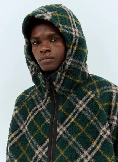 Burberry Hooded Check-print Twill Jacket In Multicolor