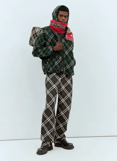 Burberry Hooded Check-print Twill Jacket In Multicolor