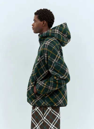 Burberry Hooded Check-print Twill Jacket In Multicolor