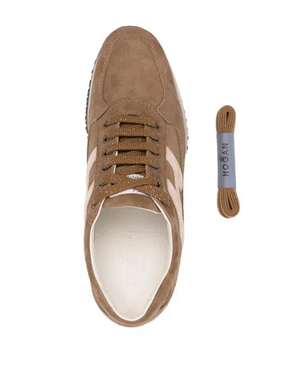 Hogan Interactives Sneakers Shoes In Brown