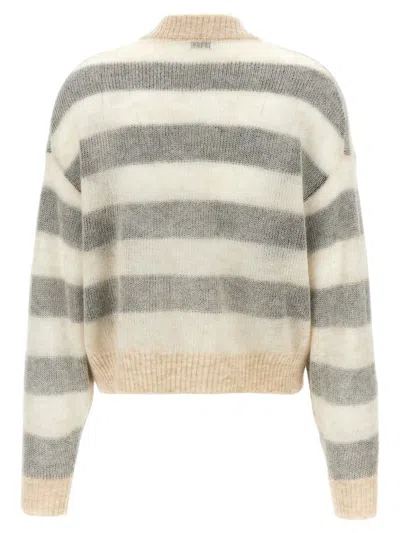 Brunello Cucinelli Striped Button In Multicolor