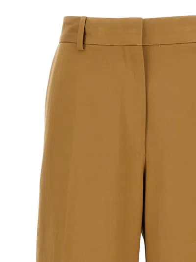Dries Van Noten 'paxy' Wide Leg Trousers With Front Crease In Beige