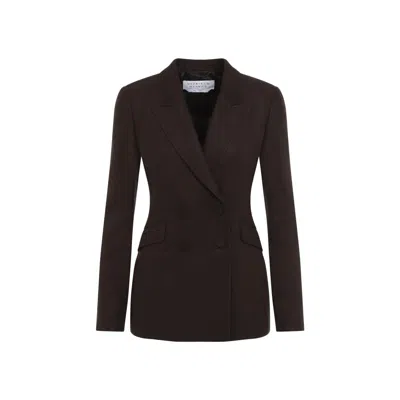 Gabriela Hearst Stephanie Blazier Silk Jacket In Brown