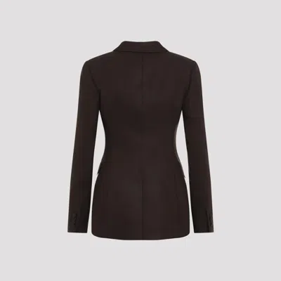Gabriela Hearst Stephanie Blazier Silk Jacket In Brown