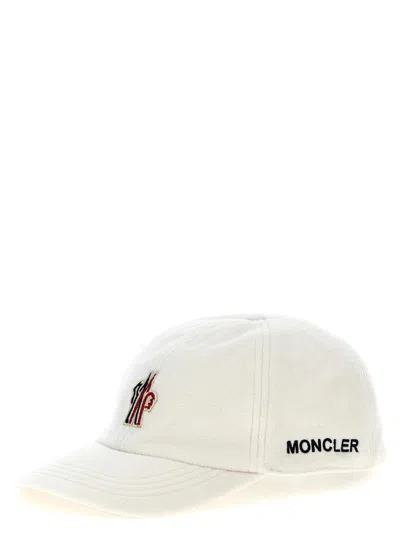 Moncler Grenoble Men Logo Patch Cap In White