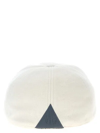 Moncler Grenoble Men Logo Patch Cap In White