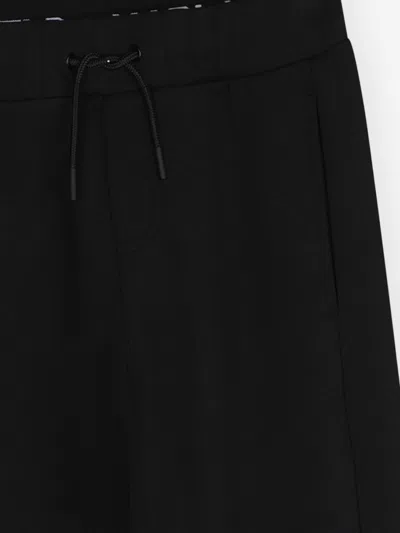 Karl Lagerfeld Boys Double Waistband Joggers In Black