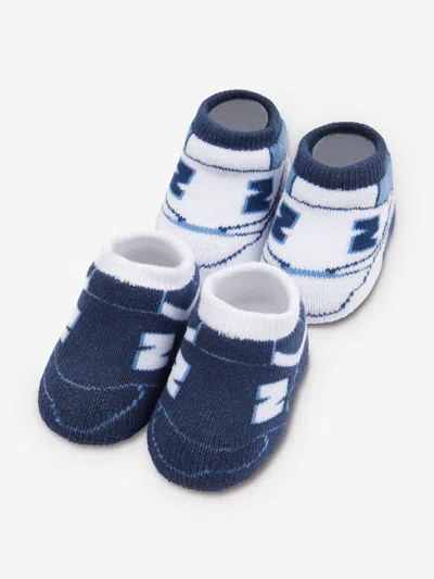 New Balance Baby Boys Classic 2 Pack Bootie Set In Blue
