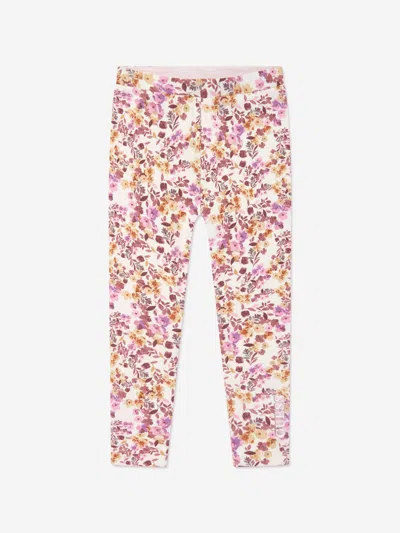 Guess Girls Reversible Leggings In Pink