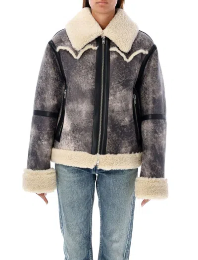 Stand Studio Women's Lessie Faux Shearling Jacket In Ash Grey